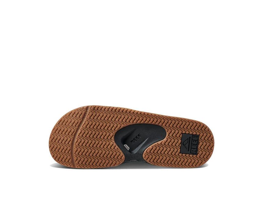 Reef Fanning Slide Sandal Black Silver - Boardworx