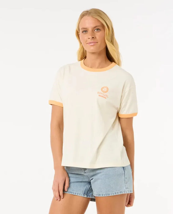 Rip Curl San Carlos Ringer Tee Bone