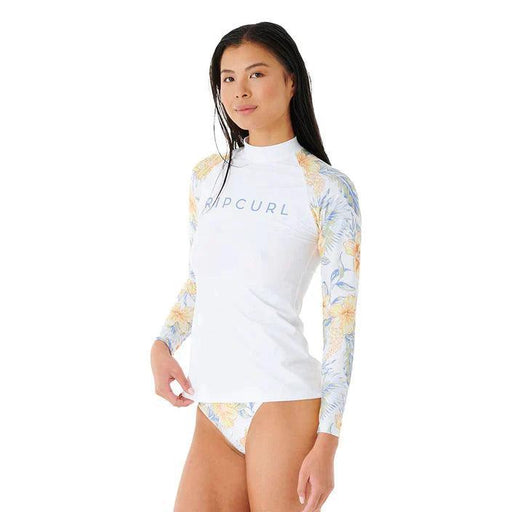 Rip Curl Always Summer Long Sleeve UV Tee White Rash Vest - Boardworx