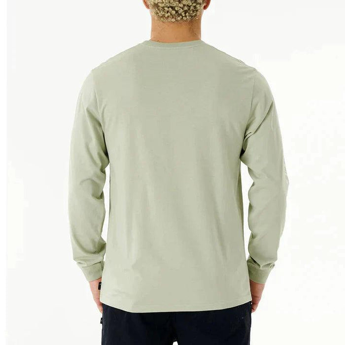Rip Curl Fade Out Icon Long Sleeve Tee Sage - Boardworx