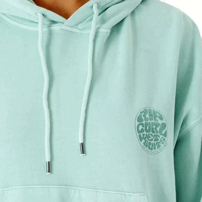 Rip Curl Icons Of Surf Hood Wettie Ladies Hoody Light Aqua - Boardworx