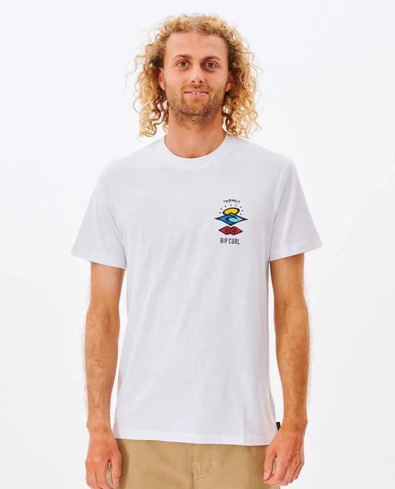 Rip Curl Search Icons Mens Tee White - Boardworx
