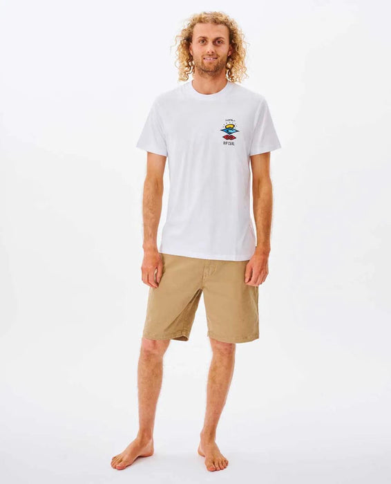 Rip Curl Search Icons Mens Tee White - Boardworx