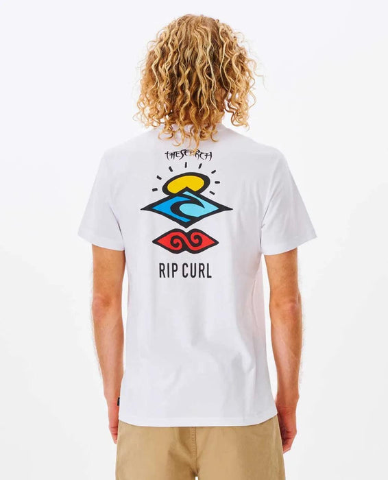 Rip Curl Search Icons Mens Tee White - Boardworx