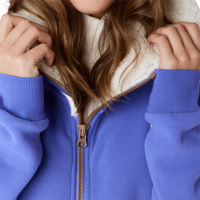 Rip Curl Velouchi Ladies Sherpa Fleece Hoody Purple - Boardworx