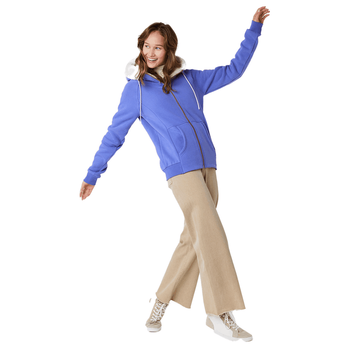 Rip Curl Velouchi Ladies Sherpa Fleece Hoody Purple - Boardworx