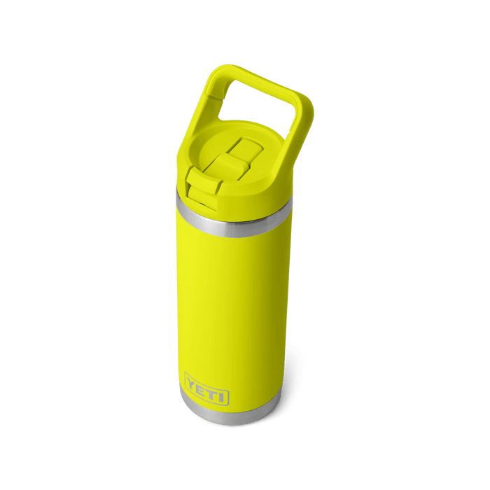 Yeti Rambler 18 oz (532 ml) Bottle With Colour-Matched Straw Cap Firefly Yellow