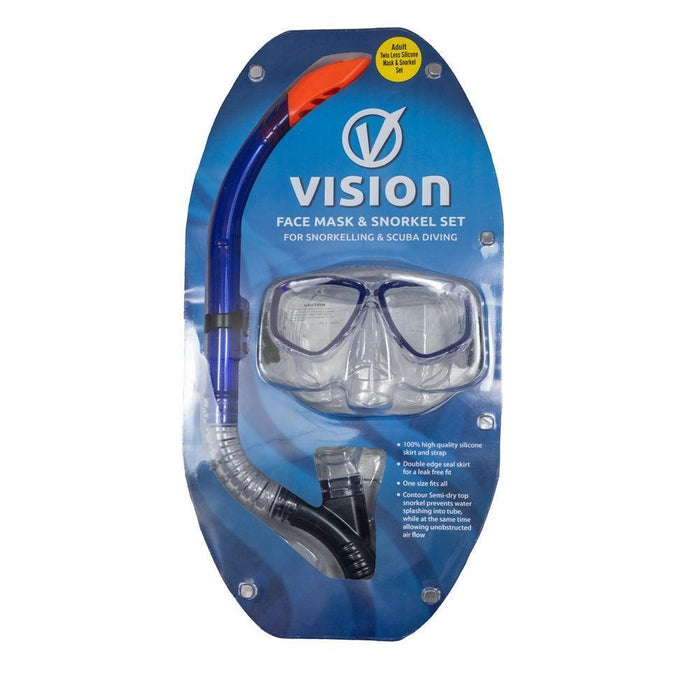 Vision Dive Adult Silicone Mask & Snorkel Set - Boardworx