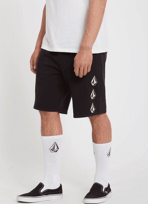 Volcom Iconic Stone Fleece Short Black - Boardworx