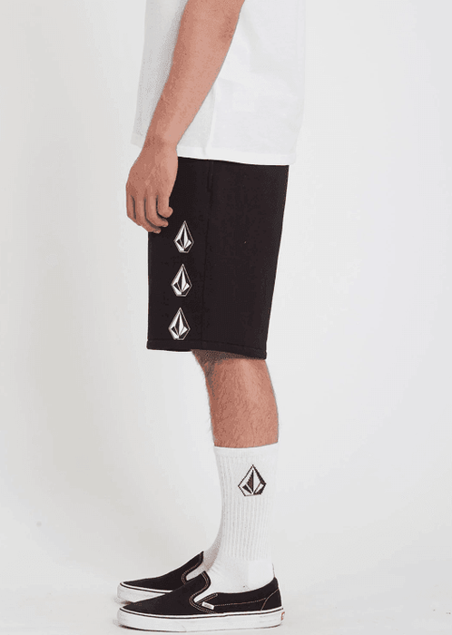 Volcom Iconic Stone Fleece Short Black - Boardworx