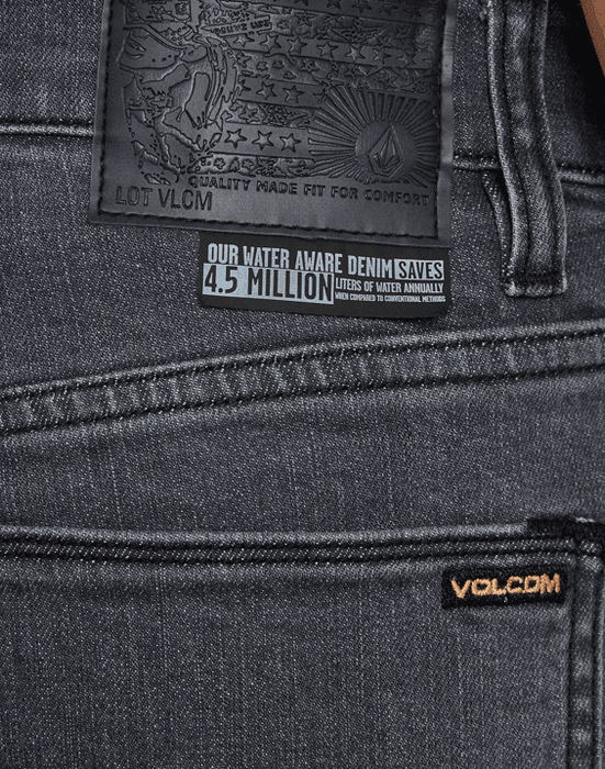 Volcom Solver Denim Jean Easy Enzyme Grey - Boardworx