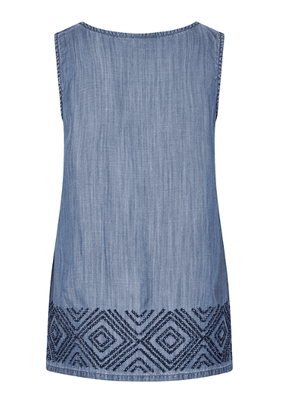 Weird Fish Sloane Tencel Vest Denim - Boardworx