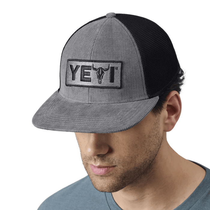 YETI Steer 6 Panel Flat Brim Hat Grey - Boardworx