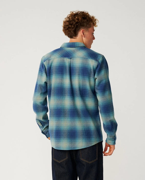 Rip Curl Count Flannel Shirt in Light Navy – product view 3