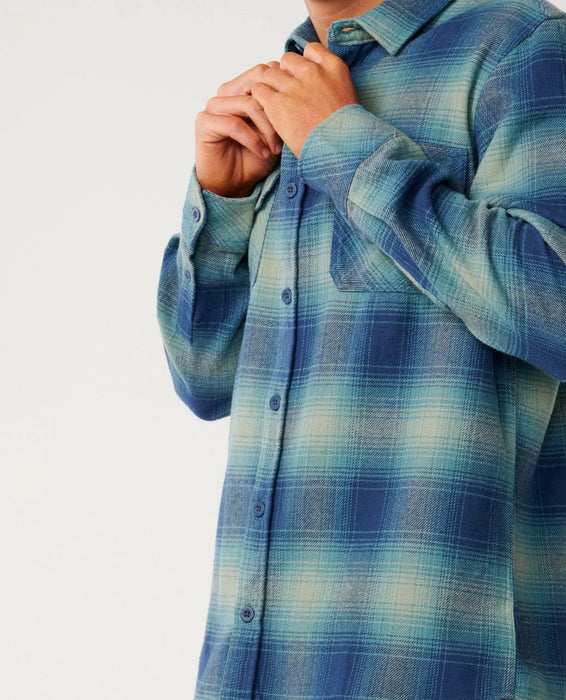 Rip Curl Count Flannel Shirt in Light Navy – product view 5