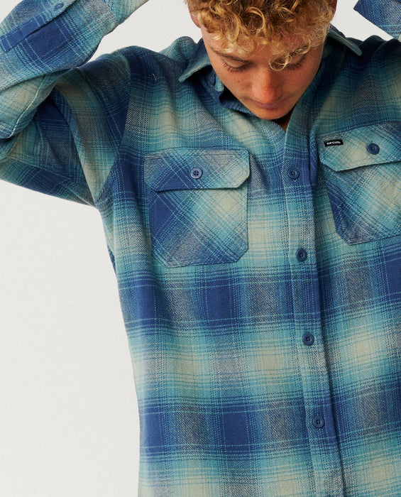 Rip Curl Count Flannel Shirt in Light Navy – product view 6