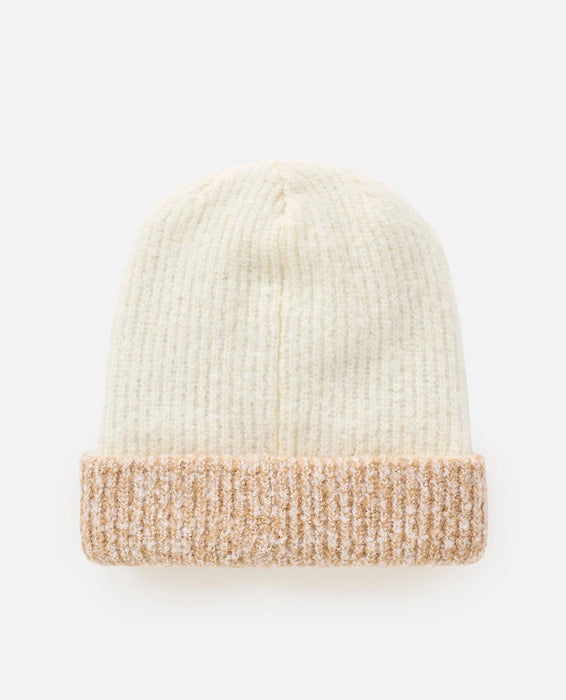 Rip Curl 2 Tone Reg Revo Beanie in Off White/Tan – product view 2