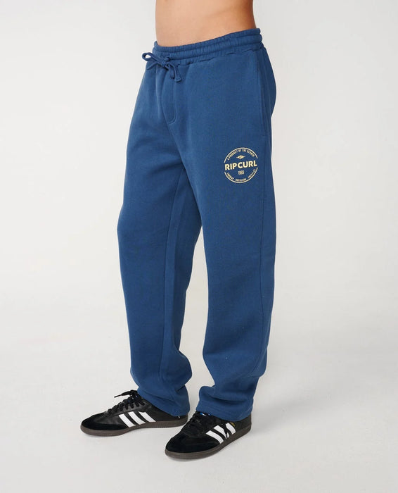 Rip Curl Staple Trackpant, Light Navy, side view