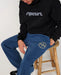 Rip Curl Staple Trackpant, Light Navy, fabric close-up