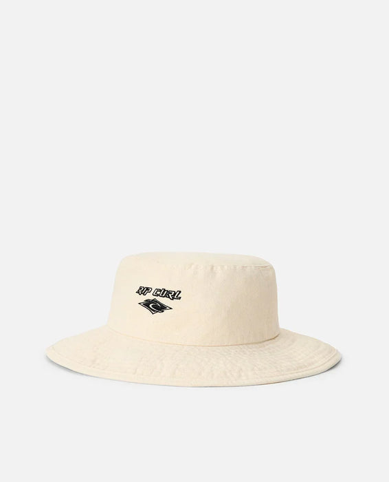 Rip Curl Premium Surf UPF Sun Hat – Natural Black Logo