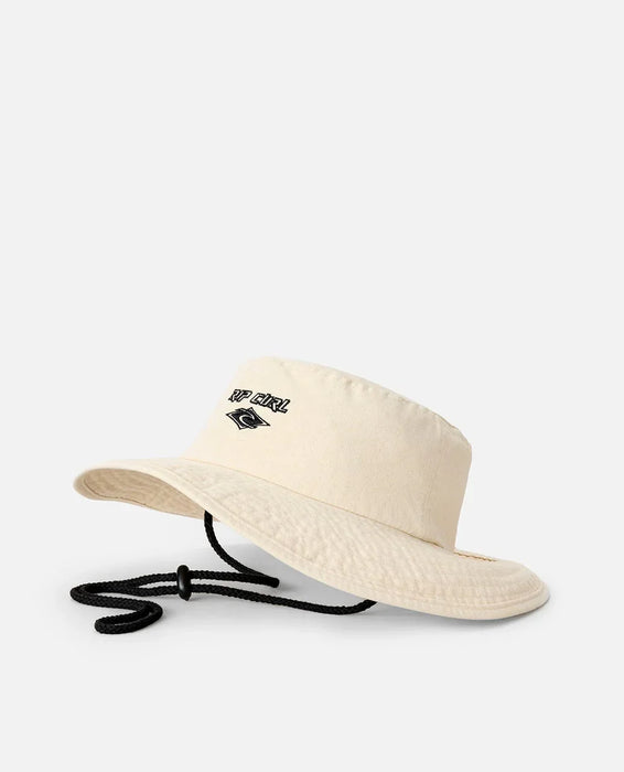 Rip Curl Premium Surf UPF Sun Hat – Natural Black Logo
