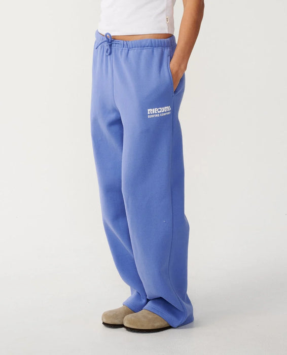 Rip Curl Surf Puff Wide Leg Trackpant Mid Blue