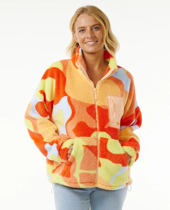 Rip Curl High Tide Polar Fleece Bright Red Womens