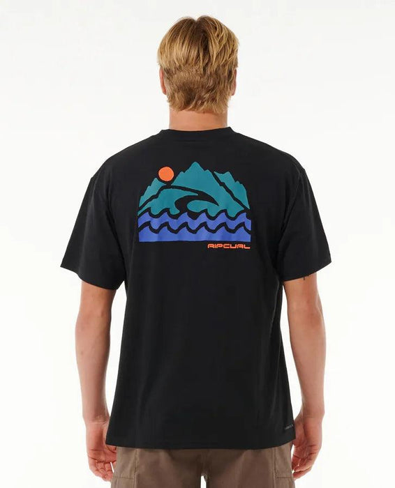 Rip Curl Vaporcool Search Trek Mens Tee Black