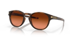 Oakley Latch Matte Brown Tortoise sunglasses, three-quarter view