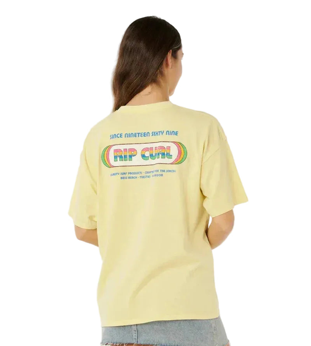Rip Curl Surf Revival Heritage Tee Pastel Yellow
