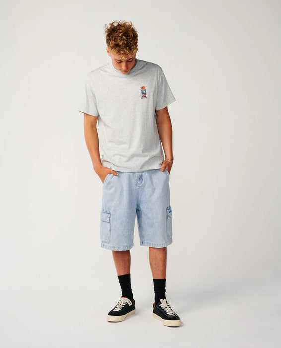 Rip Curl Search Series Vaporcool Stack Relaxed Tee Grey Marle