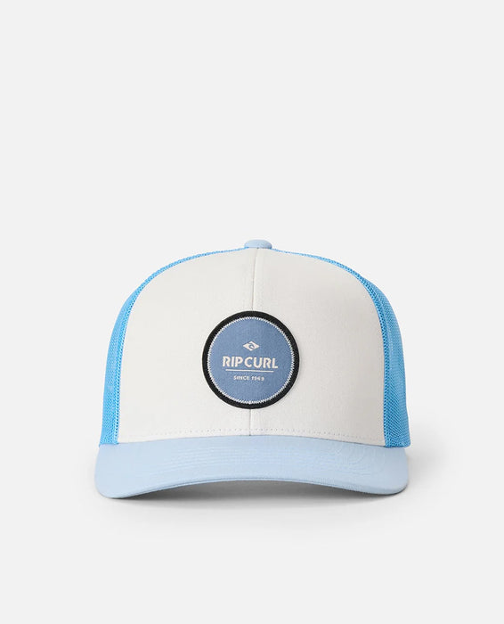 Rip Curl Routine Curve Trucker Cap Bone Blue