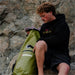 Northcore 30L Waterproof Haul Backpack in Olive Green, side view