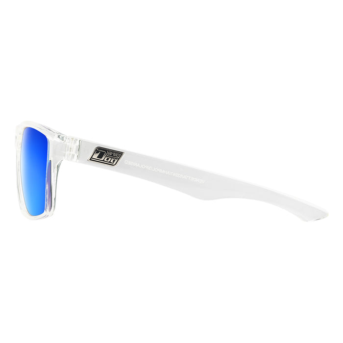 Dirty Dog Vendetta Crystal Grey - Blue Fusion Mirror Polarised Sunglasses