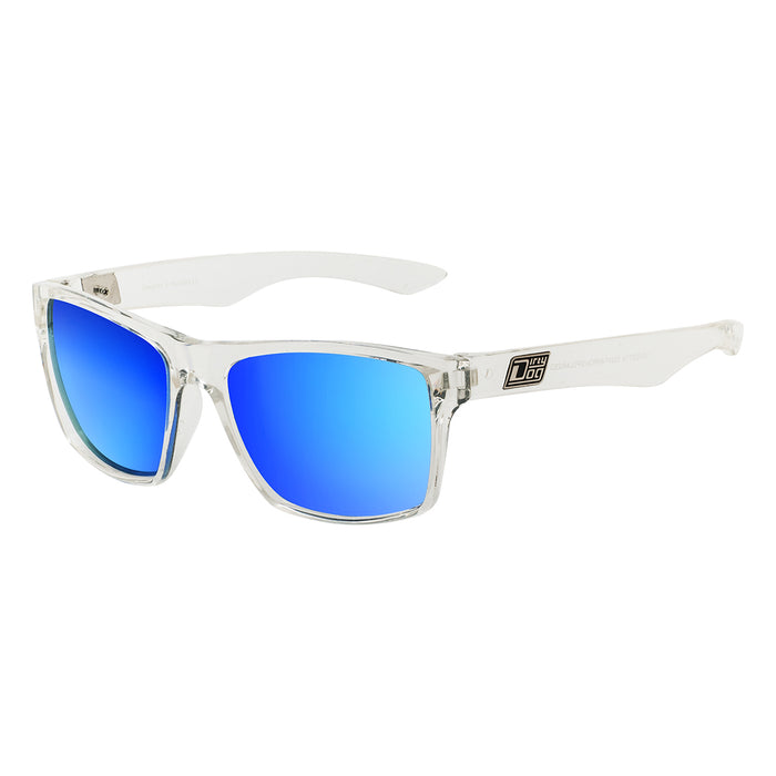 Dirty Dog Vendetta Crystal Grey - Blue Fusion Mirror Polarised Sunglasses