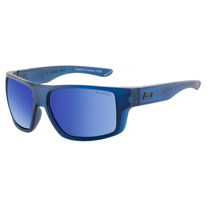 Dirty Dog Daze Sunglass Satin Crystal Blue/Grey/Blue Mirror Polarised