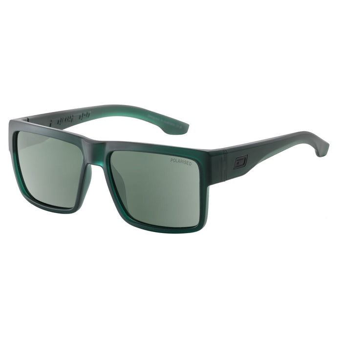 Dirty Dog Punk Sunglass Satin Crystal Dark Green/Green Polarised