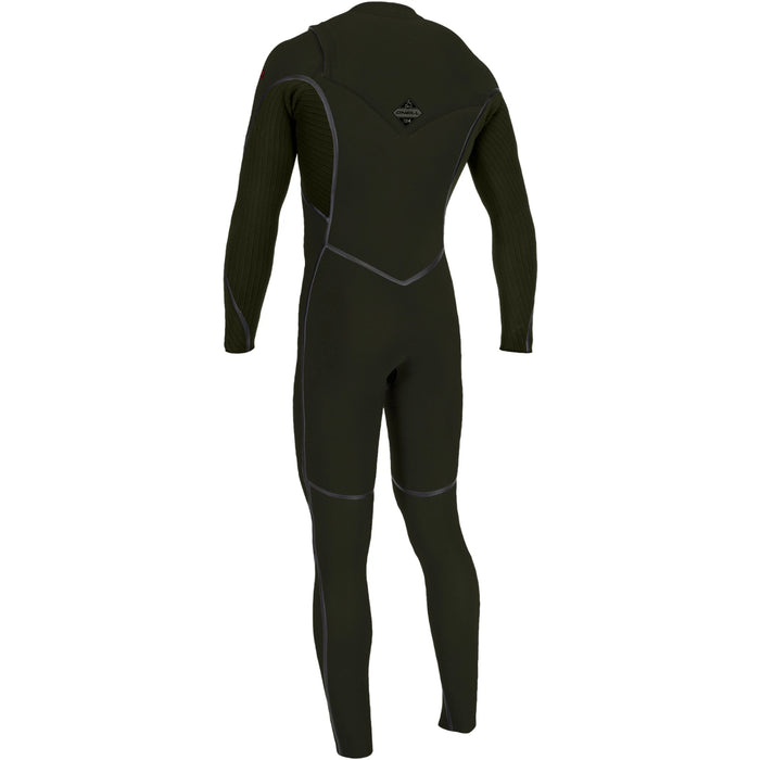 O'Neill Hyperfreak Fire 4/3+mm chest zip men's wetsuit in Ranger, back view