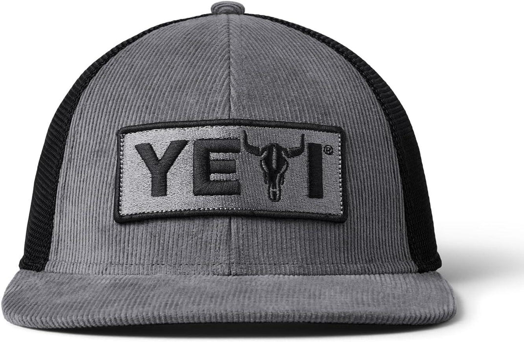 YETI Steer 5 Panel Flat Brim Hat Grey