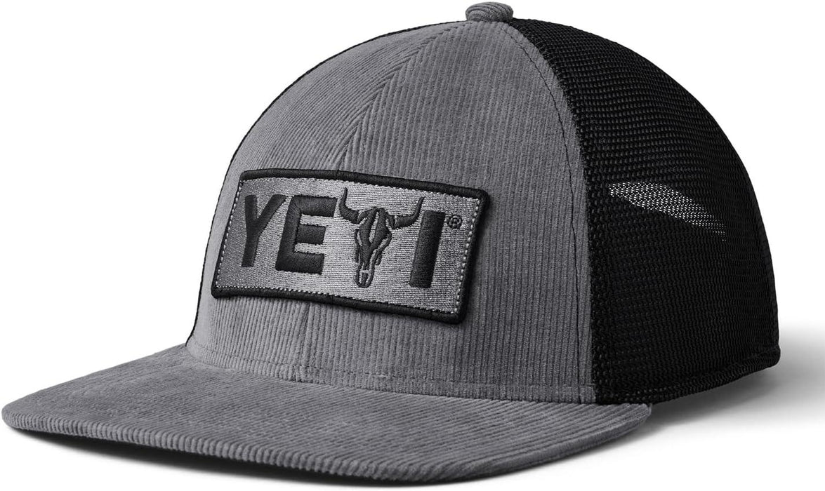 YETI Steer 5 Panel Flat Brim Hat Grey