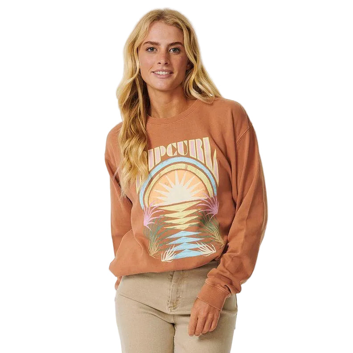 Rip Curl Glow Relaxed Crew Light Brown