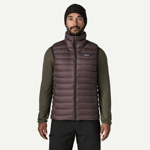 Patagonia Men's Down Sweater Vest in Den Brown, back