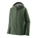 Patagonia Torrentshell 3L Rain Jacket in Canopy Green, front view with hood