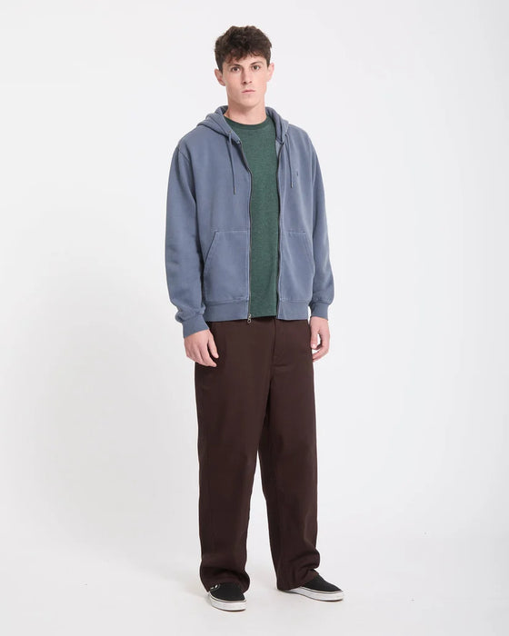 Volcom Single Stone Zip Sweatshirt Hoody Storm Blue