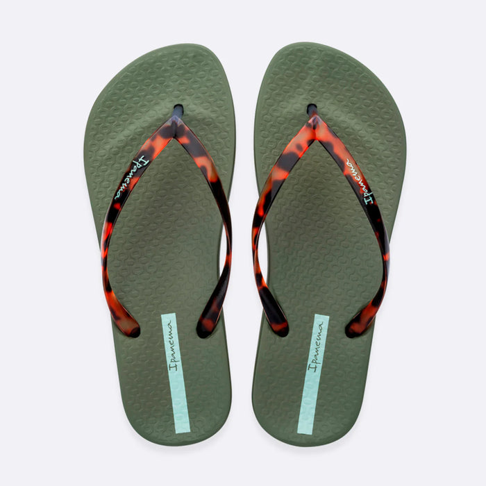 Ipanema Anatomic Connect II Flip Flops Green Tortoise