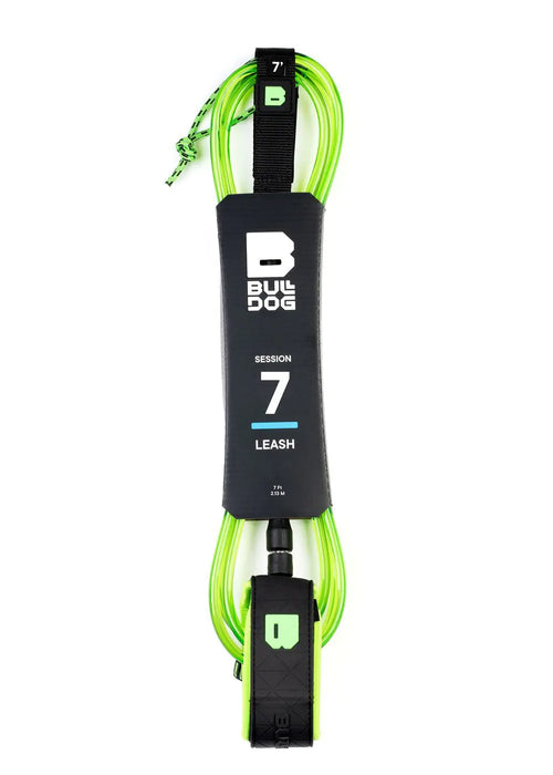 Bulldog 7ft Black Lime Ankle Leash