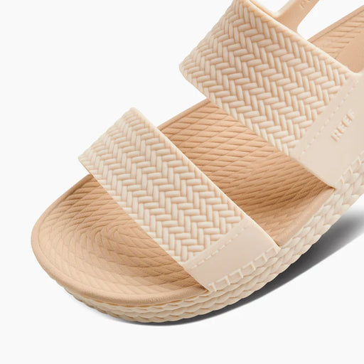 Beige Reef sandals with woven strap design for watersports comfort
