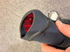 Close-up of the O’Neill Psycho Tech wetsuit boot cuff showing the red thermal lining