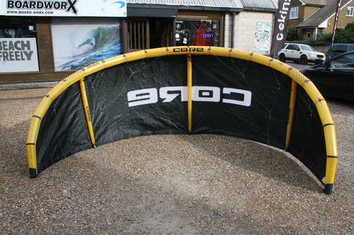 Used Core Pace Pro Aluula 8m kite – front view of the inflated three-strut canopy