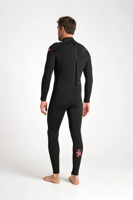 C-skins NuWave legend 5/4 GBS Back zip wetsuit Black Neon Flare